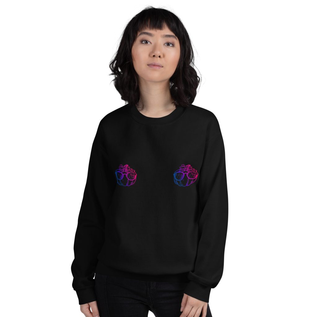 pumpkin boobs sweatshirt